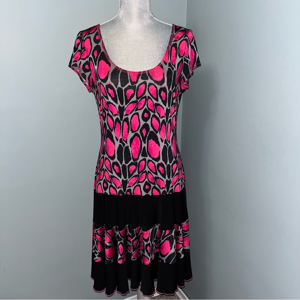 JOSEPH RIBKOFF Stretch cocktail print dress women’s size 8 wedding guest